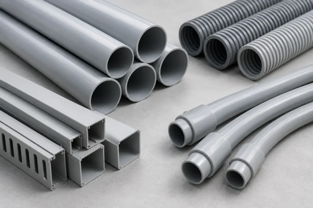PVC conduit vs duct pipes in saudi arabia