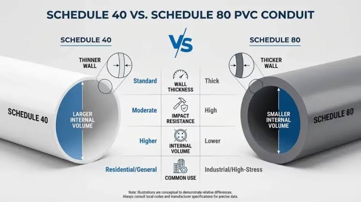 Schedule 40 vs Schedule 80 PVC Pipe